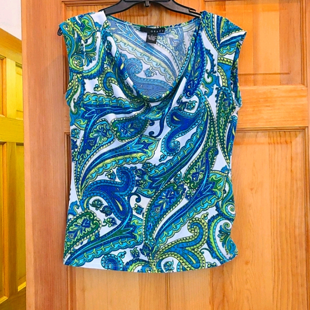 Vibrant paisley blouse